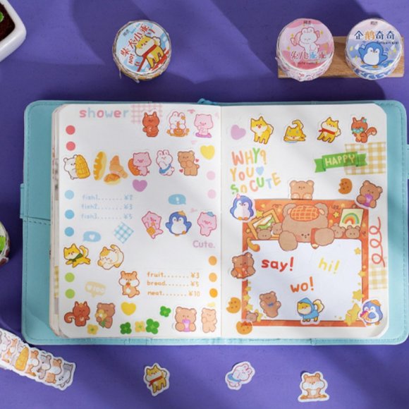 Korean Style Animal Die Cut Masking Tape - Picture 4 of 15